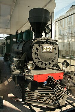 The engine that pulled the train on which Lenin arrived at Petrograd's Finland Station in April 1917 was not preserved. So Engine No. 293, by which Lenin escaped to Finland and then returned to Russia later in the year, serves as the permanent exhibit, installed at a platform on the station.[133]