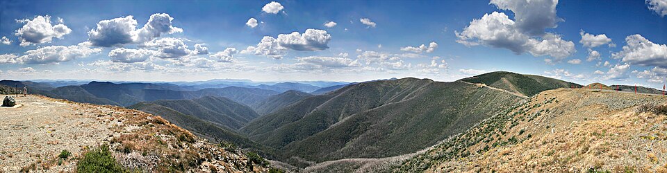 The Great Dividing Range, as seen from near Mount Hotham, Victoria