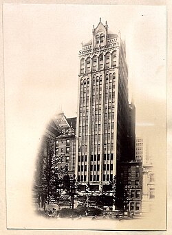 The Scientific American building at 24-26 West 40th Street, commissioned by Munn and Co. in 1924[7]