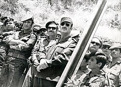 Hafez Assad visiting a military camp near Damascus, 1978