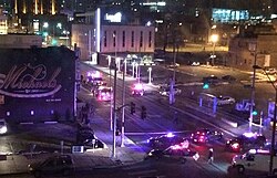 Police respond to a shooting in the Crossroads area during early New Year's Day 2016.