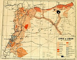 A map of religious and ethnic communities of Syria and Lebanon (1935)