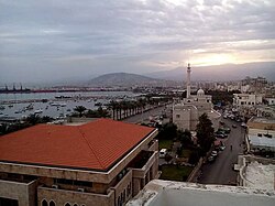 View of the port area