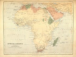 Alexander Keith Johnston's map Africa & Arabia, published by Blackwood in 1852