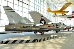 XF8U-1 Crusader prototype on display at the Museum of Flight