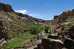 The Atuel River crossing the homonymous Canyon.