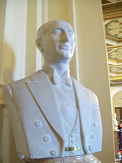 Frondizi bust in the busts room of the Casa Rosada.