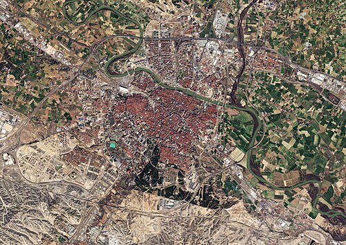 Zaragoza, as seen by the European Space Agency's Sentinel-2