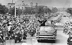 Eisenhower visits the Republic of China and its President Chiang Kai-shek in Taipei.