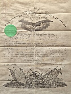 "Military Appointment" of President Abraham Lincoln, issued at the first day of June 1863