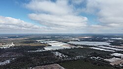 View of the snow from the blizzard in Madison County, Florida