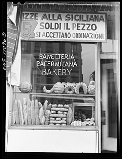 Sicilian Bakery in New York City, 1943.