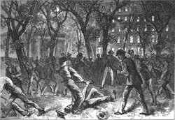 The annual Cane Spree, depicted in 1877