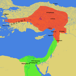 Egyptian and Hittite empires, around the time of the Battle of Kadesh