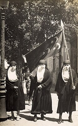 Female nationalists demonstrating in Cairo during the 1919 revolution, 1919