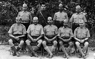 Nehru with the Seva Dal volunteer corps in Allahabad, 1940