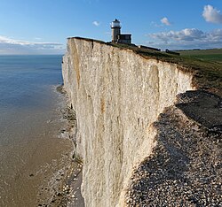 The Beachy Head cliffs are composed of chalk.
