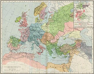Europe and the Mediterranean Sea in 1190
