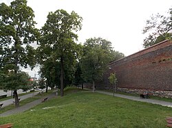 Citadel Park, with the 16th century city wall