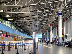 The airport's departures hall