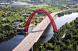 Zhivopisny Bridge, the highest cable-stayed bridge in Europe
