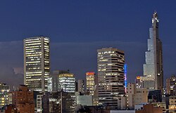 Skyline of Bogotá's skyscrapers
