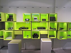 Various gaming consoles at the Computer Games Museum in Berlin