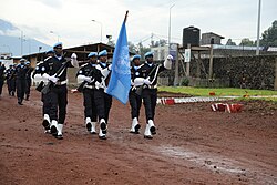 United Nations Police members in Goma, Democratic Republic of the Congo