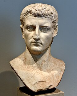 Portrait bust of Claudius, reworked from a statue of Caligula (Altes Museum, Berlin)[43]
