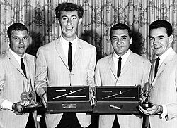 The Delltones with four radio awards