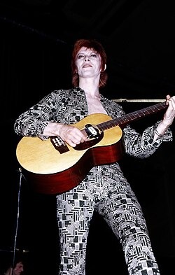 David Bowie as his alter-ego Ziggy Stardust during the 1972–73 Ziggy Stardust Tour