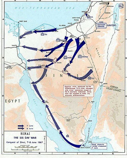 The capture of Sinai. 7–8 June 1967