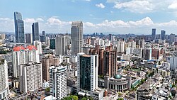 Aerial view of Downtown Kunming