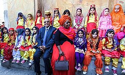 Zuma and his third wife, Thobeka Madiba-Zuma, during a state visit to the Iranian city of Isfahan in 2016