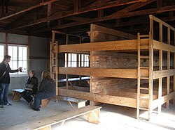 Reconstructed shack with bunk beds (October 2011)