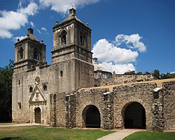San Antonio Missions National Park in Texas a UNESCO World Heritage Site comprising four historic mission sites.
