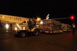 First UK-funded humanitarian flight arrives at Mactan–Cebu International Airport.