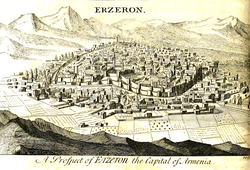 "A Prospect of Erzeron the Capital of Armenia" from Joseph Pitton de Tournefort's 1717 book Relation d'un voyage du Levant
