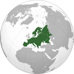 The extent of continental Europe