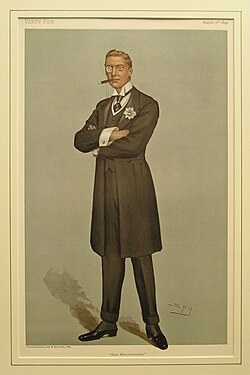 Chamberlain caricatured by Spy for Vanity Fair, 1899.
