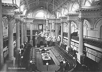 The Legislative Council Chamber, as photographed in 1878