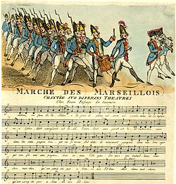 Marche des Marseillois, 1792, satirical etching, London[211]