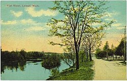 Flat River in Michigan, ca. 1910 vintage postcard
