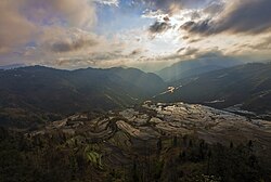 Rice-terraced mountains of Yuanyang county