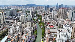 Aerial view of Downtown Kunming