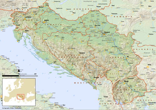 General map of Yugoslavia
