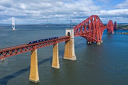 The Forth Bridge, a well-known structure in Scottish rail and a UNESCO World Heritage Site