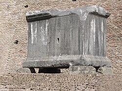 Base of a equestrian statue of Constantius in the Roman Forum (CIL VI, 1158)[86]