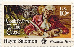 Haym Salomon on a 1975 stamp