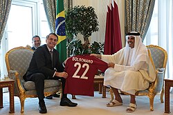 Thani with Brazilian President Jair Bolsonaro on 28 October 2019